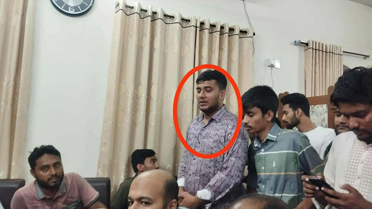 নিষিদ্ধ ঘোষিত ছাত্রলীগ নেতা শরিফুল ইসলাম সাজিদ। ছবি- সংগৃহীত