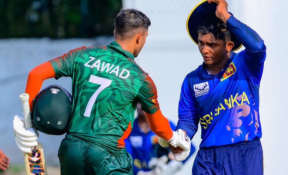 ব্যাটিং বিপর্যয়ে শ্রীলঙ্কার কাছে হারলেন যুবারা
