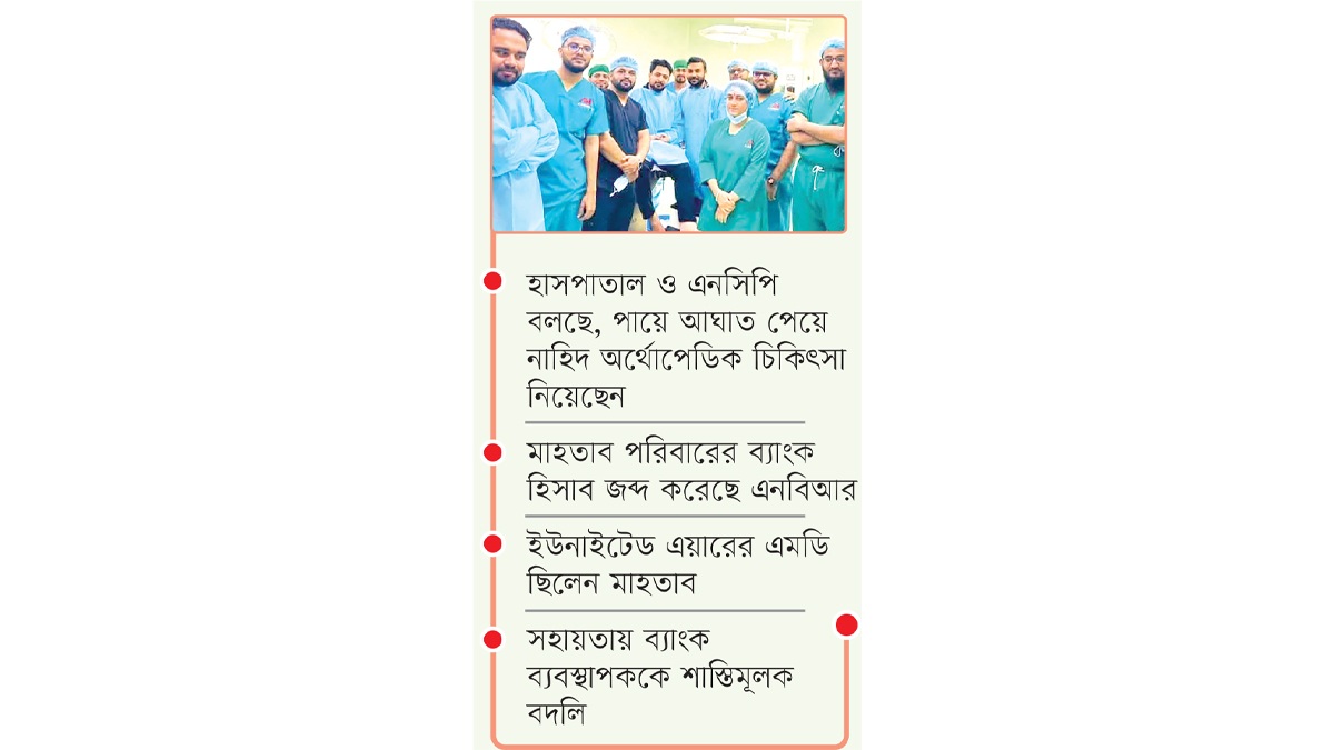 ‘বিতর্কিত’ আল হারামাইনে  নাহিদের চিকিৎসায় তোলপাড়