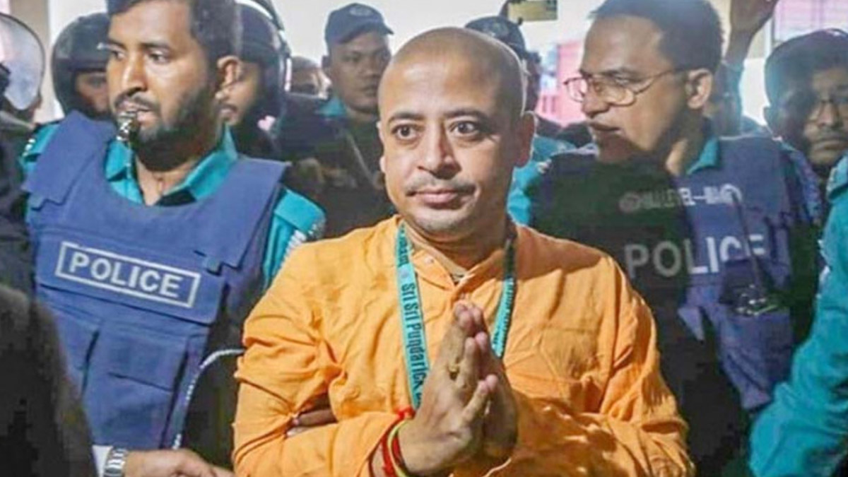 চিন্ময় কৃষ্ণ দাস ব্রহ্মচারী। ছবি- সংগৃহীত