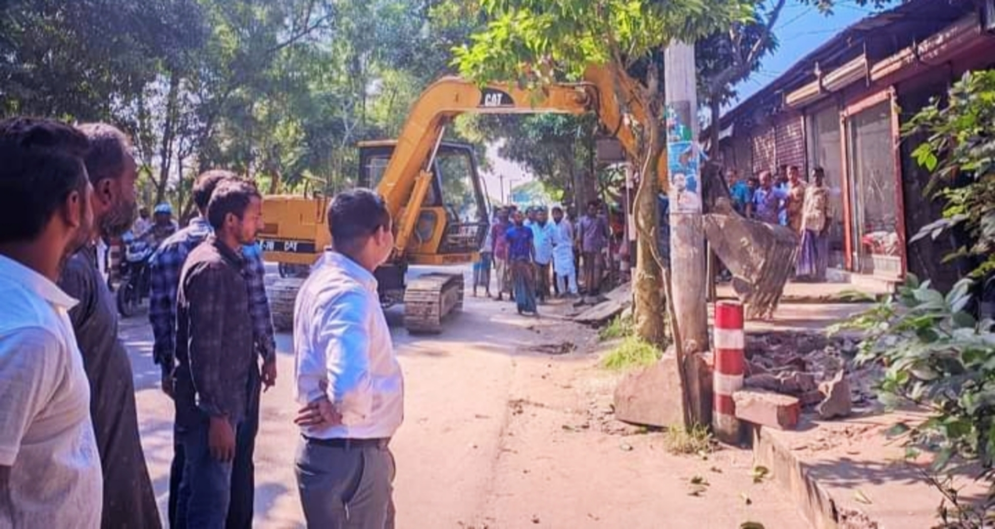 নান্দাইলে ২০ অবৈধ স্থাপনা উচ্ছেদ