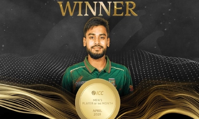 আইসিসির মাসসেরা ক্রিকেটার মেহেদী হাসান মিরাজ