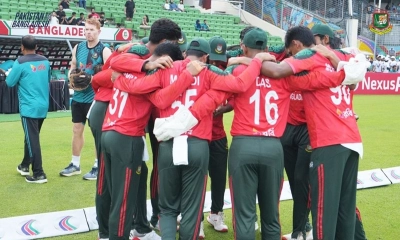 বাংলাদেশ জাতীয় ক্রিকেট  দল।  ছবি- সংগৃহীত