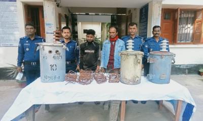 দুপচাঁচিয়ায় চুরি যাওয়া বৈদ্যুতিক ৩ ট্রান্সফরমারসহ গ্রেপ্তার ২