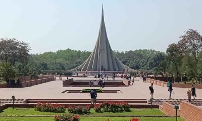 স্বাধীনতা দিবসে শ্রদ্ধা জানাতে প্রস্তুত স্মৃতিসৌধ