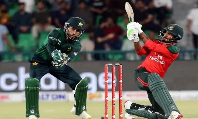 পাকিস্তানকে ১৯৭ রানের টার্গেট দিল টাইগাররা