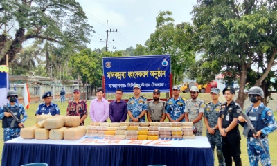 টেকনাফে ৪৬ কোটি টাকার বিদেশি মাদক ধ্বংস