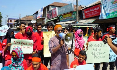 ‍‍`জলবায়ু সুবিচার আমাদের অধিকার‍‍` দাবিতে পাথরঘাটায় ধর্মঘট