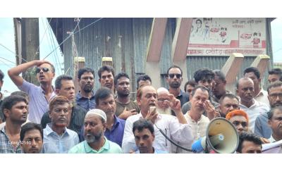 হাসিনার বিচারের দাবিতে বিক্ষোভ মিছিল ও অবস্থান কর্মসূচি মধ্যনগর বিএনপির