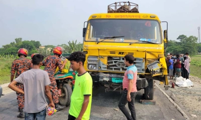 মুকসুদপুরে ট্রাকের ধাক্কায় নসিমন চালক নিহত, আহত ২