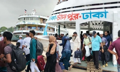 নদীপথে ঈদযাত্রা শুরু