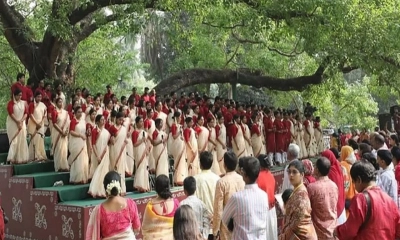 গাজায় নিহতদের স্মরণে ছায়ানটে এক মিনিট নীরবতা