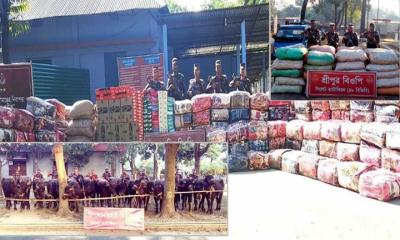 সিলেটে কোটি টাকার ভারতীয় পণ্য জব্দ