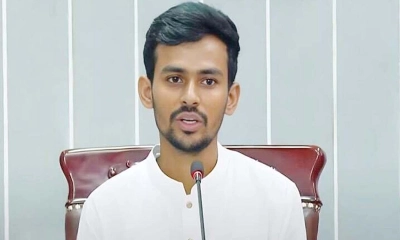 যুব ও ক্রীড়া মন্ত্রণালয়ের উপদেষ্টা আসিফ মাহমুদ সজীব ভুঁইয়া। ছবি- সংগৃহীত