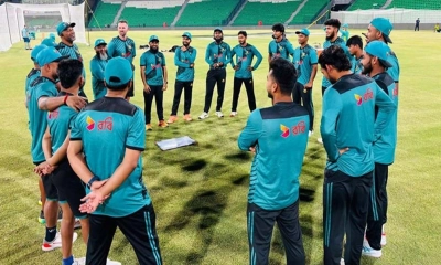 বাংলাদেশ জাতীয় ক্রিকেট  দল।  ছবি- সংগৃহীত