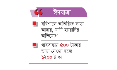 ফিরতি পথে ভোগান্তি  ভাড়া আদায়ে নৈরাজ্য