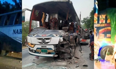 দিনাজপুরে বাস-ট্রাকের সংঘর্ষে নিহত ৫