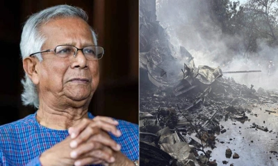 ভারতে বিমান দুর্ঘটনায় প্রধান উপদেষ্টার শোক