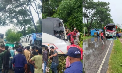 মাত্র দেড় কিলোমিটারের মধ্যে ৩ দুর্ঘটনা, আহত ৫০