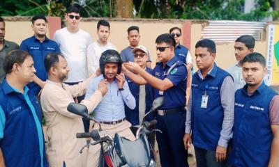 শ্রীমঙ্গলে নিসচা’র উদ্যোগে ফ্রি হেলমেট বিতরণ