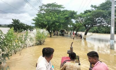 দীঘিনালায় বন্যায় আশ্রয় কেন্দ্রে ৫৮১ পরিবার