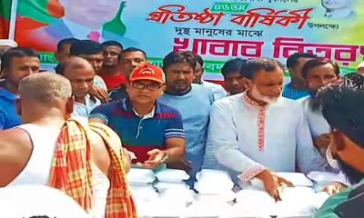 নান্দাইলে যুবদলের প্রতিষ্ঠাবার্ষিকীতে ৫শ পরিবারের মাঝে খাবার বিতরণ