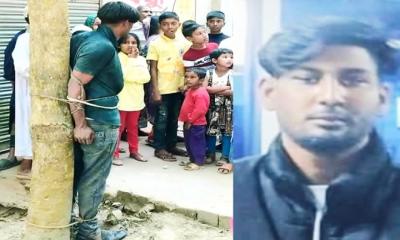 ছাত্রীকে উত্ত্যক্ত, ছাত্রলীগ নেতাকে গাছের সঙ্গে বেঁধে গণপিটুনি