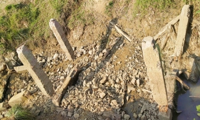 ব্রিজ ভেঙে বাড়ি নিয়ে গেল প্রভাবশালীরা
