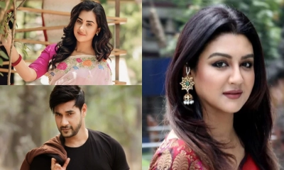 চিত্রনায়িকা বুবুলী, জয়া ও অভিনেতা সজল। ছবি: সংগৃহীত