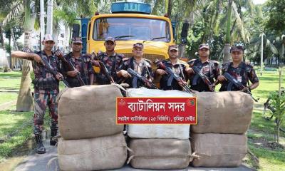 ৪ কোটি টাকার ভারতীয় শাড়ীসহ ট্রাক আটক