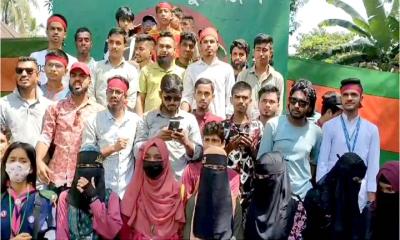 সুনামগঞ্জে বৈষম্যবিরোধী ছাত্র আন্দোলনের বিক্ষোভ মিছিল