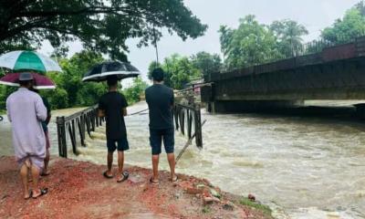ভারতীয় পাহাড়ি ঢলে তলিয়ে গেছে আখাউড়া স্থলবন্দরসহ কয়েকটি গ্রাম
