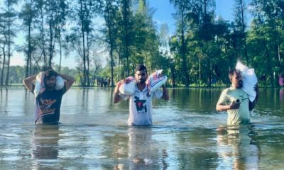 মানিকগঞ্জ ছাত্রদলের নেতা অনিক বন্যার্ত পাঁচশ পরিবারের পাশে