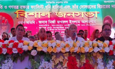 প্রতিশোধ-প্রতিহিংসা চাই না আমরা শান্তিময় বাংলাদেশ গড়বো রাণীশংকৈলে ফখরুল