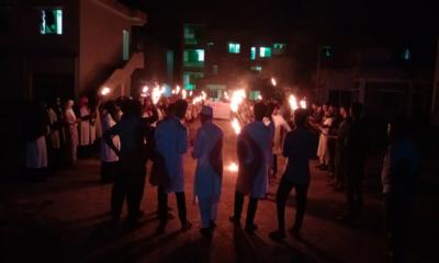 ৬ দফা দাবিতে ডিপ্লোমা শিক্ষার্থীদের মশাল মিছিল