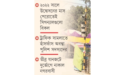 রংপুরে কাজে আসছে না  ৩৪ লাখ টাকার সিগন্যাল
