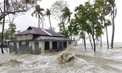 ভোলায় স্লুইসগেটের বাঁধ ভেঙে ২৫ গ্রাম প্লাবিত
