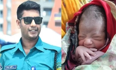 স্ত্রীর সন্তান জন্মদানের এক ঘণ্টা পর পুলিশ সদস্যের দাফন