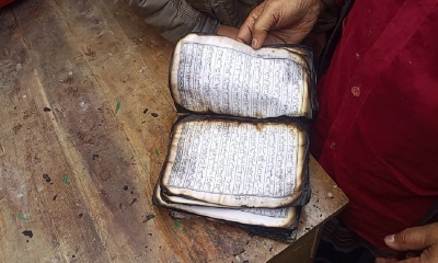 সরিষাবাড়ীতে আগুনে সবকিছু পুড়ে ছাই, অক্ষত কোরআন