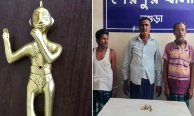বগুড়ায় স্বর্ণের মূর্তি দেখিয়ে প্রতারণা, গ্রেপ্তার ৩