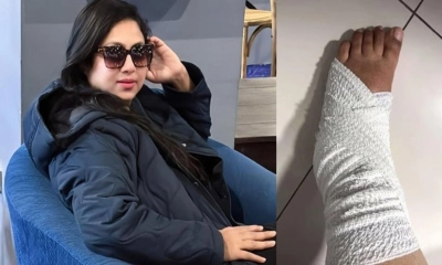ফোনে কথা বলতে গিয়ে আহত নায়িকা শাবনূর