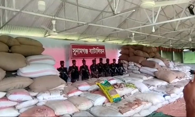 সুনামগঞ্জে বিজিবি’র অভিযানে দেড় কোটি টাকার ভারতীয় পণ্য আটক