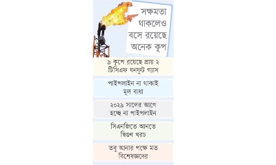 ভোলার গ্যাস জাতীয়  গ্রিডে আসছে না শিগ্‌গির