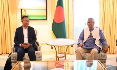 লন্ডনে ড. ইউনূসের সঙ্গে তারেক রহমানের বৈঠক শুরু