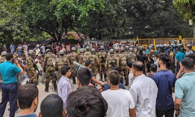 বনানীর পরিস্থিতি নিয়ন্ত্রণে সেনাবাহিনী মোতায়েন