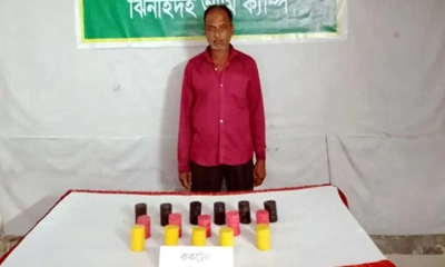 ১৬টি ককটেলসহ ছাত্রদল নেতার বাবা আটক