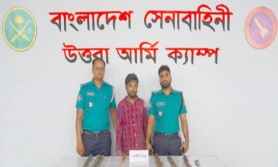 উত্তরায় সেনাবাহিনীর অভিযানে কুখ্যাত সন্ত্রাসী গ্রেপ্তার