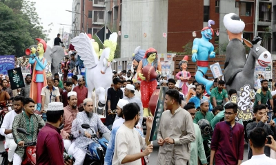 ঈদ আনন্দ মিছিলে মূর্তি প্রদর্শনী, জামায়াত সেক্রেটারির নিন্দা