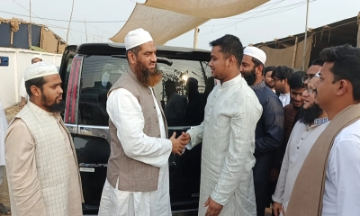 ইজতেমা ময়দানে হাসনাত আবদুল্লাহ ও মামুনুল হক