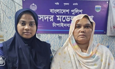 আটক মহিলা লীগ নেত্রী রাজিয়া সুলতানা সম্পা।       ছবি- সংগৃহীত